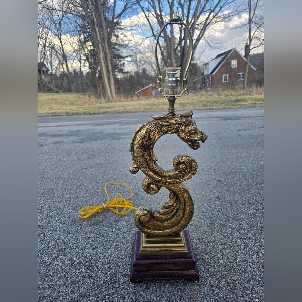 Vintage Dragon / Serpent Lamp